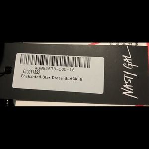 Nasty Gal. Enchanted Star Dress Black- US 4. NWT